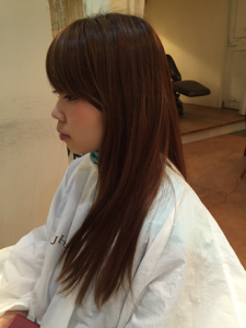 髪の赤味消したい-ヘアカラーうまい-広島美容院